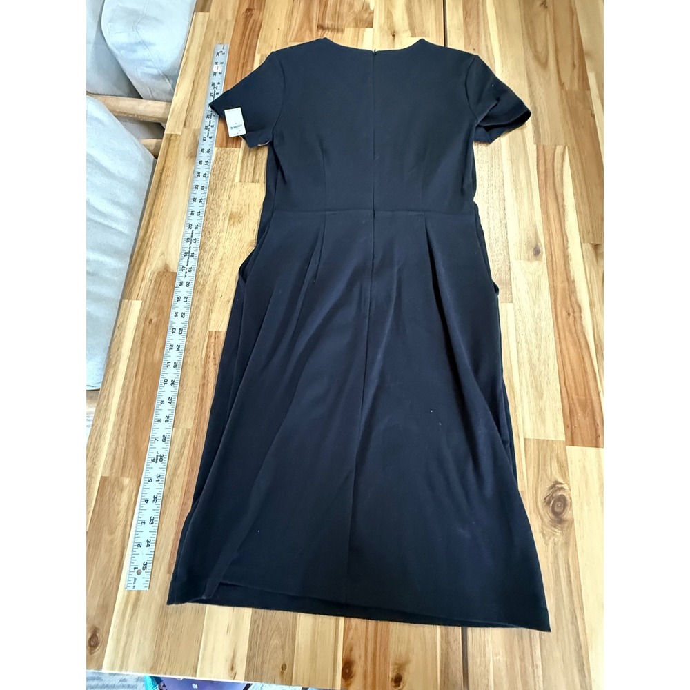 Old Navy Womens V-Neck Sheath Dress black Short Sleeve Pockets XS NWT - Picture 4 of 4